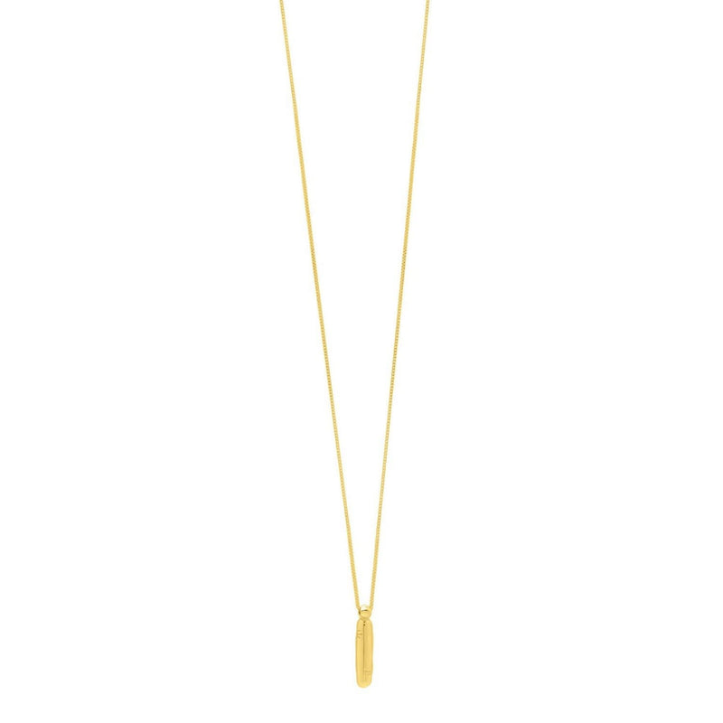14K Yellow Gold Helium Initial I Pendant 14K yellow gold initial I pendant with polished vertical letter and top bail