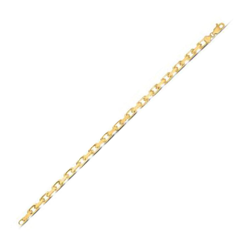 14k Yellow Gold French Cable Link Chain (4.80 mm) 14K yellow gold cable link chain with 4.80 mm interlocking oval links