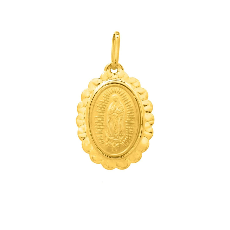 Religious Pendant with Our Lady of Guadalupe in 14K Yellow Gold 14K yellow gold Our Lady of Guadalupe religious pendant