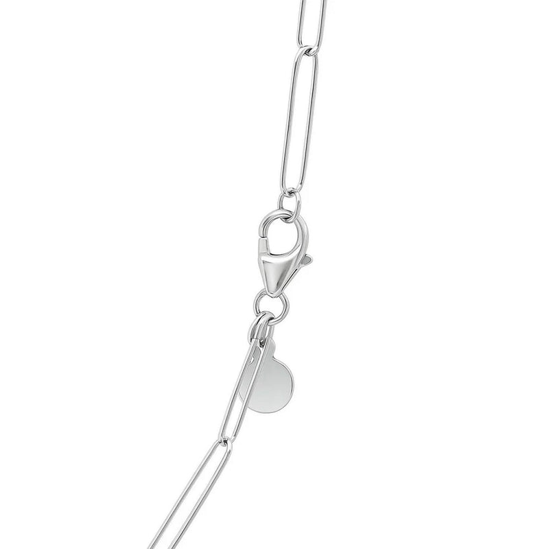 14k White Gold Wire Paperclip Chain (2.7mm) Product Image