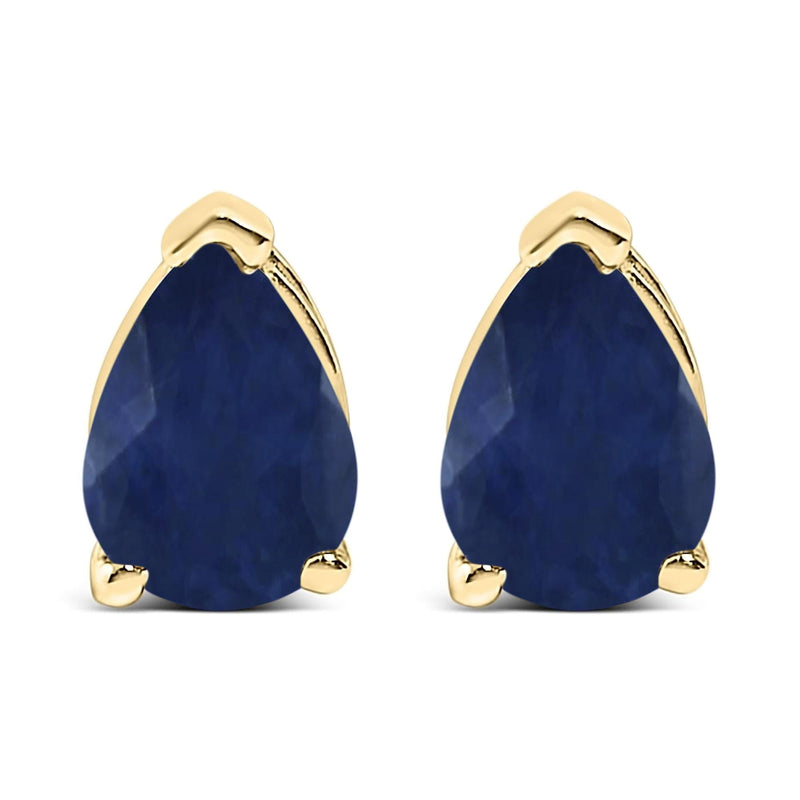 14K Gold 6x4MM Pear Shaped Gemstone Solitaire Stud Earrings 14K gold ring with pear shaped gemstone in solitaire setting