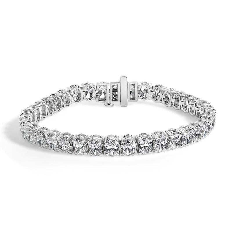 IGI Certified 14K Yellow Gold 18 1/2 Cttw Oval Cut Lab Grown Diamond Tennis Bracelet IGI Certified 14K Yellow Gold 18 1/2 Cttw Oval Cut Lab Grown Diamond Tennis Bracelet-1