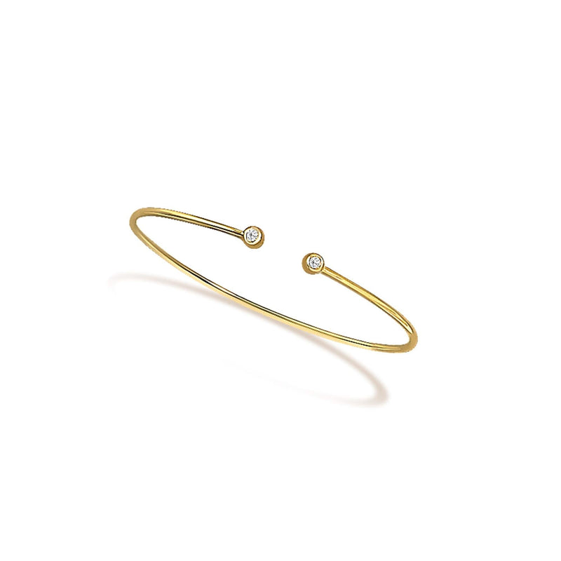 10K Yellow Gold plated Sterling Silver Lab Grown Diamond Accent Bezel Cuff Bangle Bracelet 10K Yellow Gold plated Sterling Silver Lab Grown Diamond Accent Bezel Cuff Bangle Bracelet-0