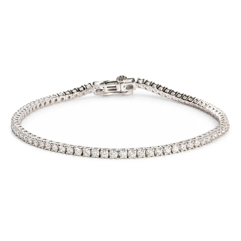 .925 Sterling Silver 2.00 Cttw Lab Grown Diamond Tennis Bracelet