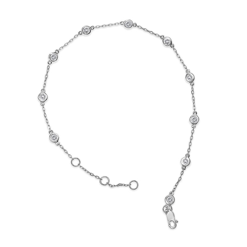 14K White Gold 1/2 Cttw Diamond by Yard Bracelet 14K White Gold 1/2 Cttw Diamond by Yard Bracelet-0