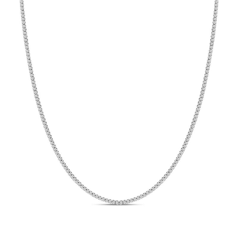 14K White Gold 3.0 Cttw Diamond Tennis Necklace 14K White Gold 3.0 Cttw Diamond Tennis Necklace-0