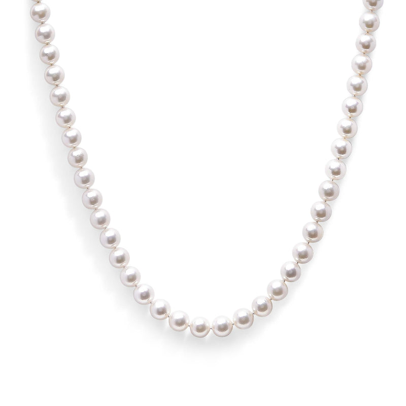 14K Gold 8.0x8.5mm Akoya Pearl Strand Necklace 14K Gold 8.0x8.5mm Akoya Pearl Strand Necklace-1