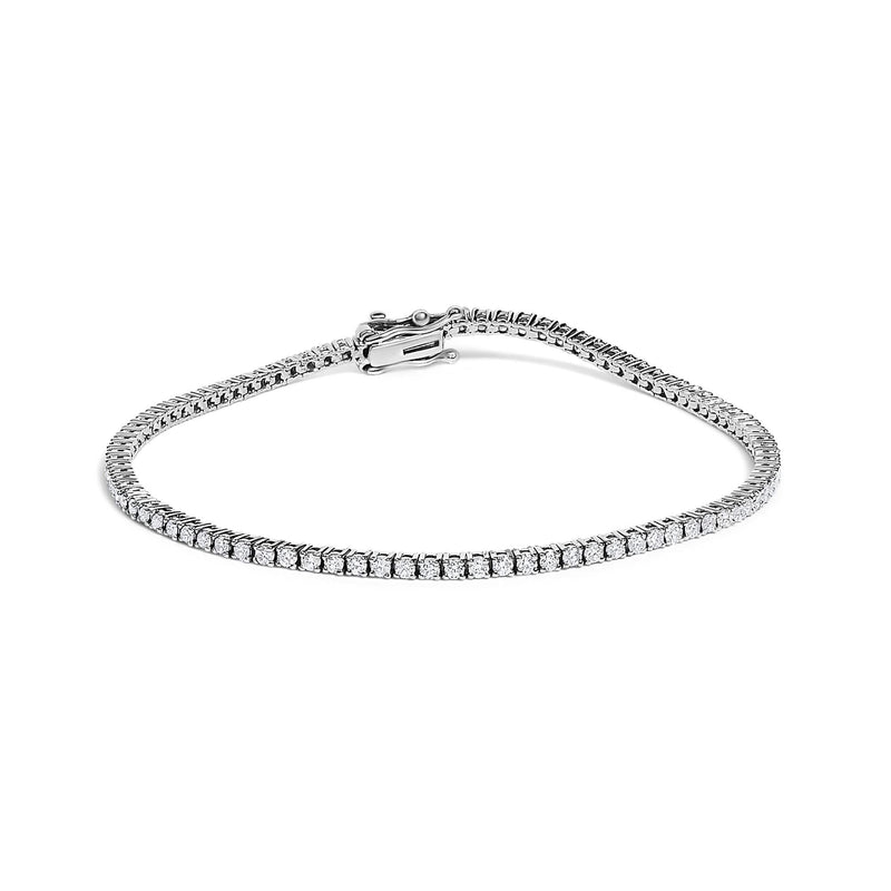 14K White Gold Classic 1 1/2 Cttw Diamond Tennis Bracelet 14K White Gold Classic 1 1/2 Cttw Diamond Tennis Bracelet-0