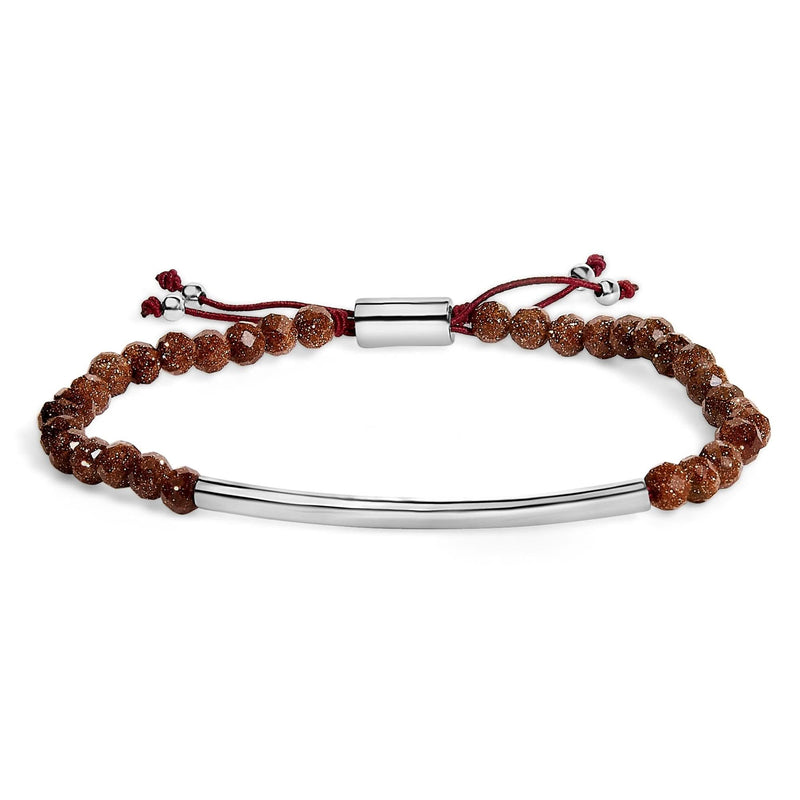 Sterling Silver Sand Bead Station Bracelet Bolo Sterling Silver Sand Bead Station Bracelet Bolo-0