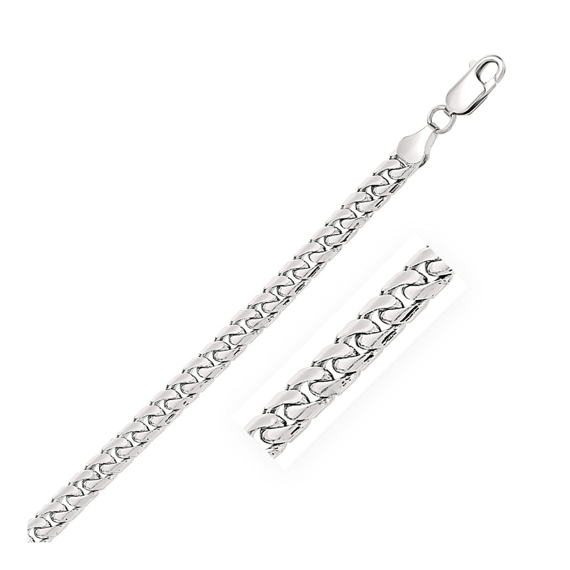 5.8mm 14k White Gold Solid Miami Cuban Chain 5.8mm 14k White Gold Solid Miami Cuban Chain