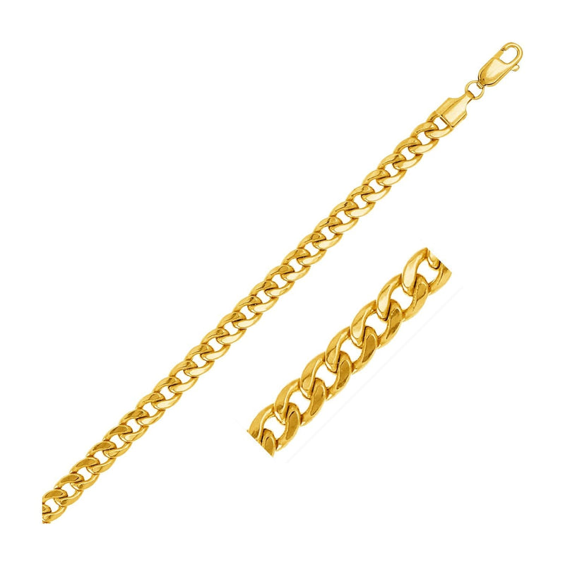 5.3mm 10k Yellow Gold Light Miami Cuban Chain 5.3mm 10k Yellow Gold Light Miami Cuban Chain