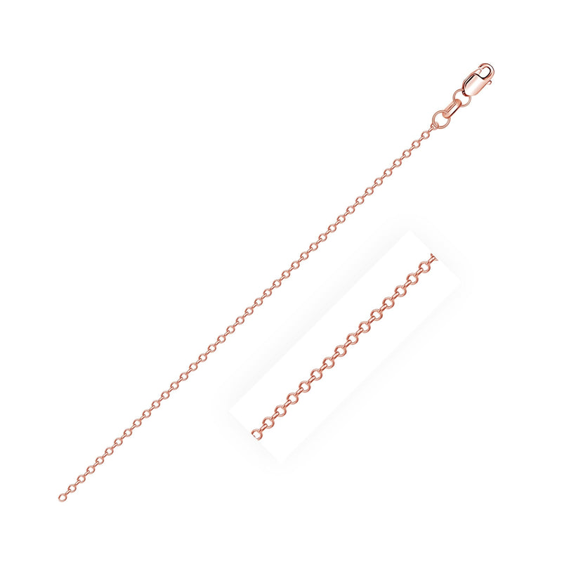 Diamond Cut Cable Link Chain in 14k Rose Gold (0.8 mm) Diamond Cut Cable Link Chain in 14k Rose Gold (0.8 mm)