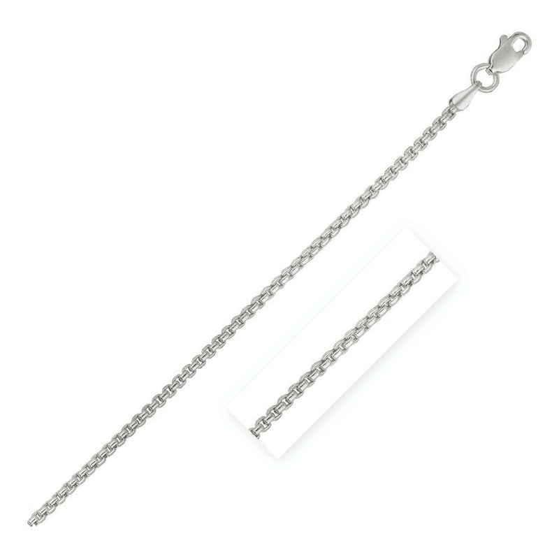 14k White Gold Round Box Chain 1.35 mm 14k White Gold Round Box Chain 1.35 mm