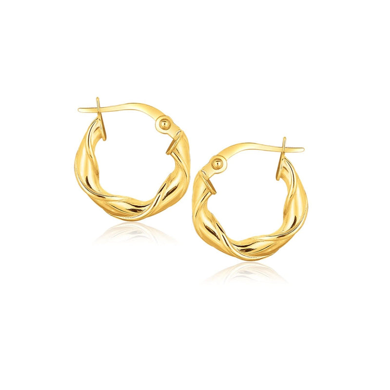 14k Yellow Gold Hoop Earrings (5/8 inch) 14K yellow gold hoop earrings in a 5/8 inch rounded tube profile