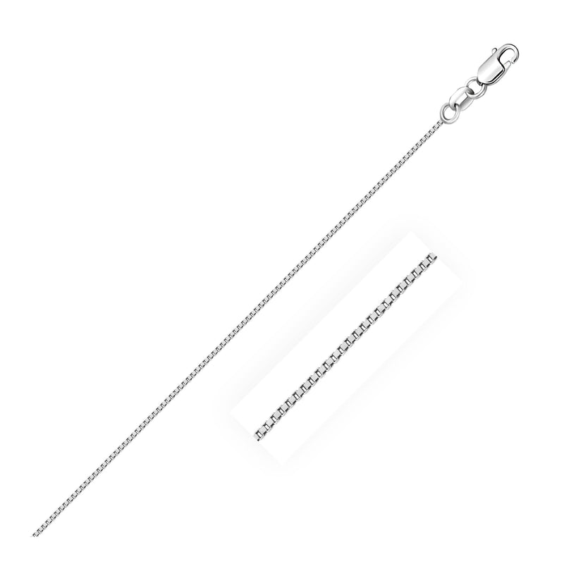 18k White Gold Box Chain 0.6mm 18k White Gold Box Chain 0.6mm