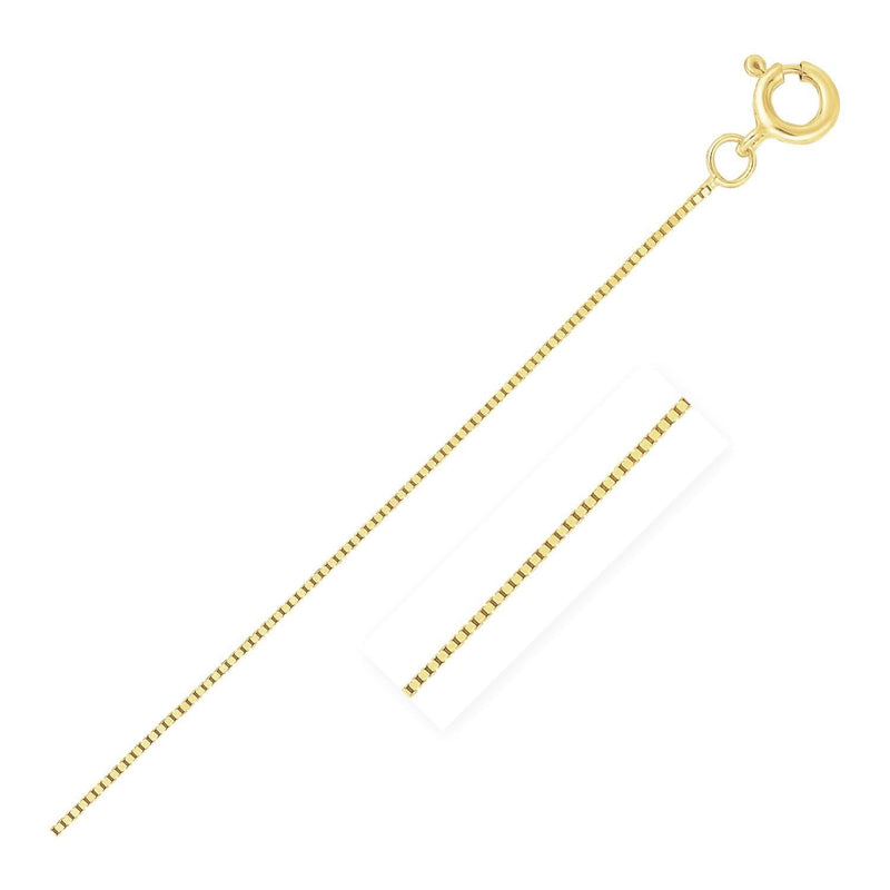 14k Yellow Gold Classic Box Chain 0.4mm 14k Yellow Gold Classic Box Chain 0.4mm