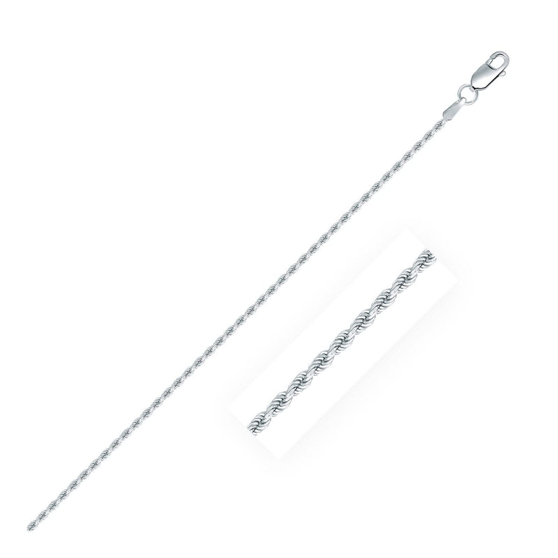 Sterling Silver 1.4mm Diamond Cut Rope Style Chain Sterling Silver 1.4mm Diamond Cut Rope Style Chain