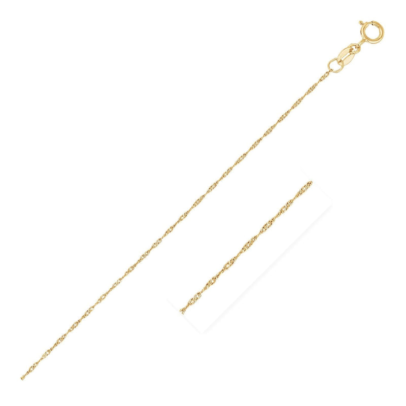 14k Yellow Gold Singapore Chain 0.6mm 14k Yellow Gold Singapore Chain 0.6mm