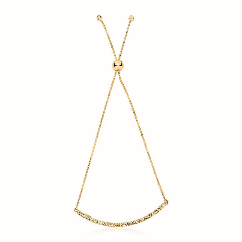 14k Yellow Gold Chain Bar Lariat Style Bracelet 14k Yellow Gold Chain Bar Lariat Style Bracelet