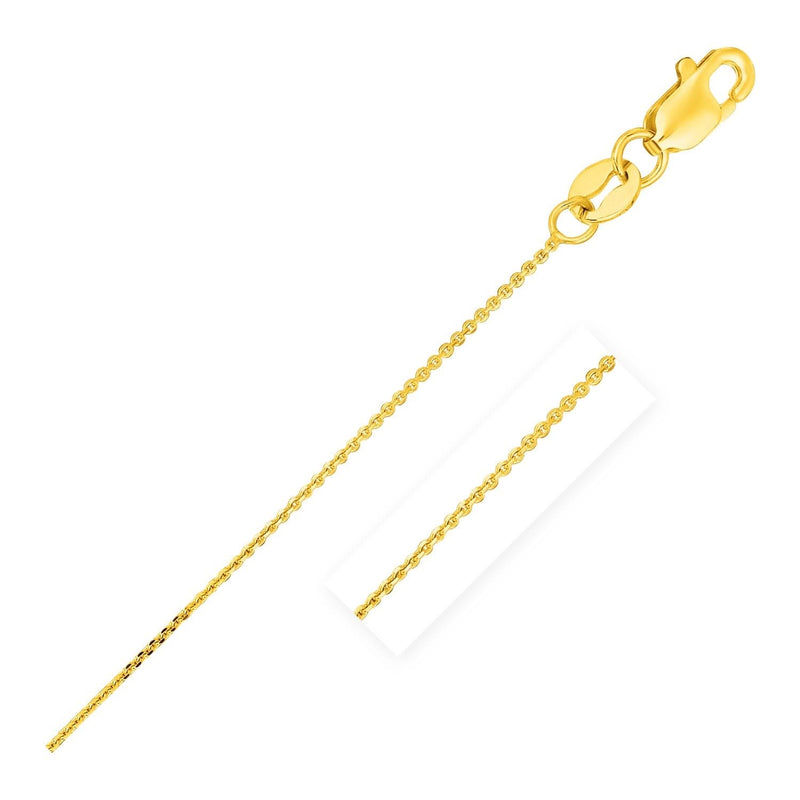14k Yellow Gold Cable Link Chain 0.5mm 14k Yellow Gold Cable Link Chain 0.5mm