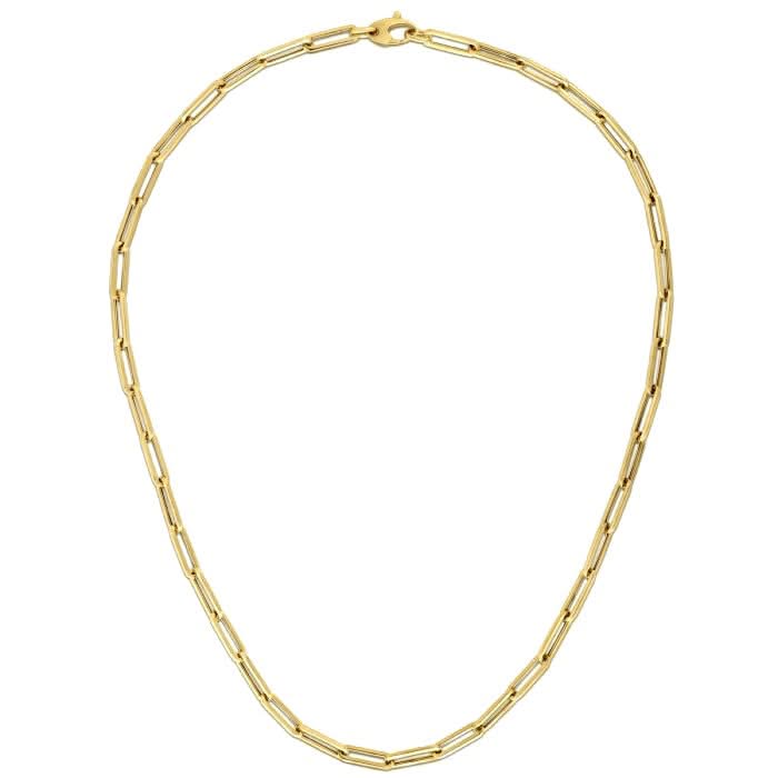 14K Yellow Gold Bold Paperclip Chain (4.2 mm) 14K Yellow Gold Bold Paperclip Chain (4.2 mm)