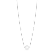 Load image into Gallery viewer, 14k White Gold Pearl Solitaire Necklace