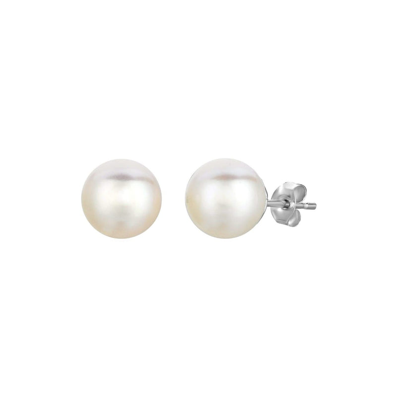 Freshwater Pearl Earrings in Sterling Silver 925 sterling silver ring with one pear freshwater pearl stone