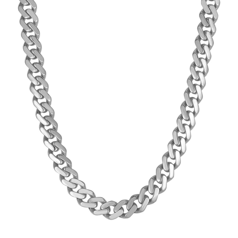 14k White Gold 22 inch Polished Curb Chain Necklace 14K white gold curb chain necklace, 22 inch polished link