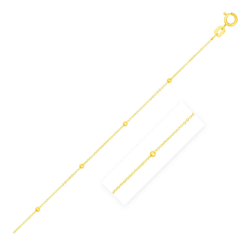 Bead Links Saturn Chain in 14k Yellow Gold (3.5mm) Bead Links Saturn Chain in 14k Yellow Gold (3.5mm)