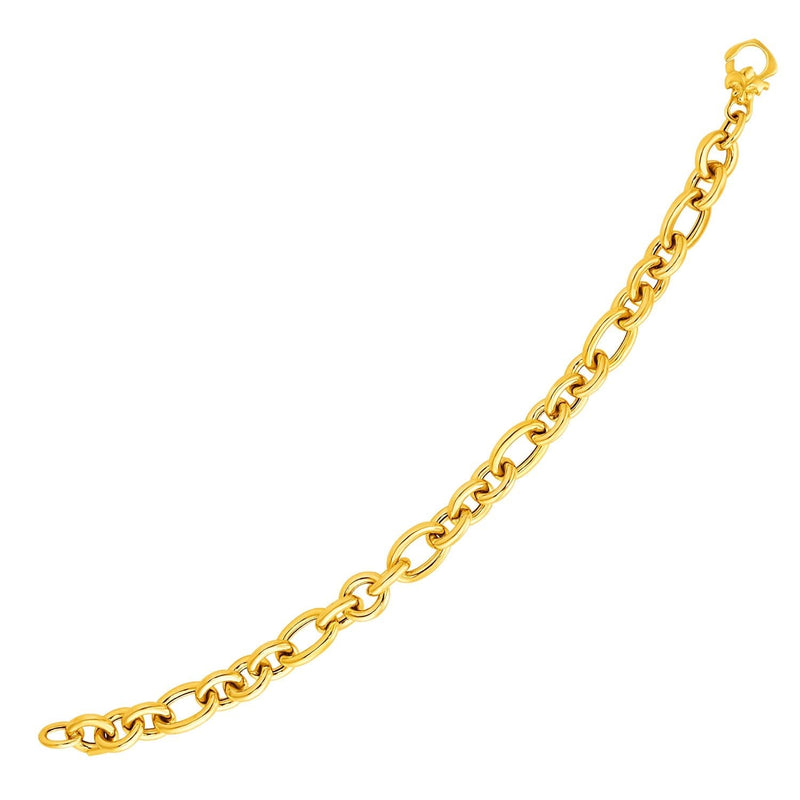 14k Yellow Gold Oval Link Bracelet 14K yellow gold oval link bracelet with secure clasp