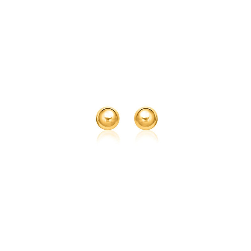 10k Yellow Gold Round Stud Earrings (6.0 mm) 10k Yellow Gold Round Stud Earrings (6.0 mm)