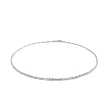 Load image into Gallery viewer, 10k White Gold Sparkle Anklet 1.5mm