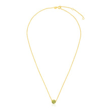 Load image into Gallery viewer, 14k Yellow Gold 17 inch Necklace with Round Peridot
