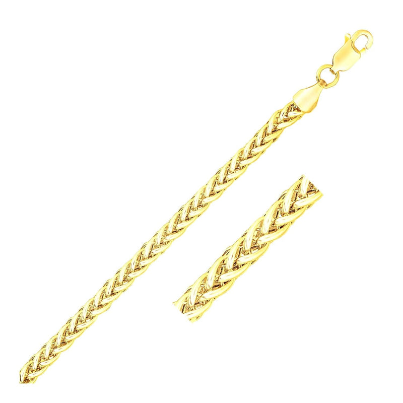 3.3mm 14k Yellow Gold Light Weight Wheat Bracelet 3.3mm 14k Yellow Gold Light Weight Wheat Bracelet