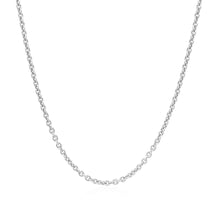 Load image into Gallery viewer, Sterling Silver Rhodium Plated Round Cable Chain 1.8mm