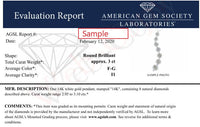 AGS Certified 14k White Gold 3.0 Cttw Baguette and Brilliant Round-Cut Diamond Journey 18