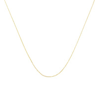 10K Gold 0.5 mm Slender & Dainty Fine Rope Chain Necklace