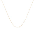 10K gold rope chain necklace in a fine 0.5 mm slender gauge