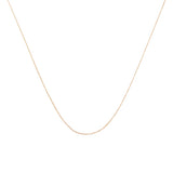 10K gold rope chain necklace in a fine 0.5 mm slender gauge thumbnail 1