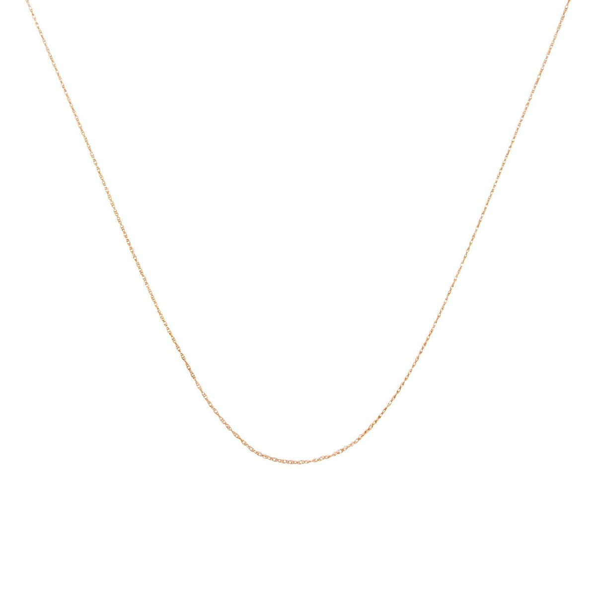 10K Gold 0.5 mm Slender & Dainty Fine Rope Chain Necklace – Oath Jewelry