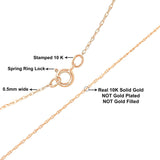 10K Gold 0.5 mm Slender & Dainty Fine Rope Chain Necklace-3 thumbnail 4
