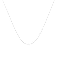 10K Gold 0.5 mm Slender & Dainty Fine Rope Chain Necklace