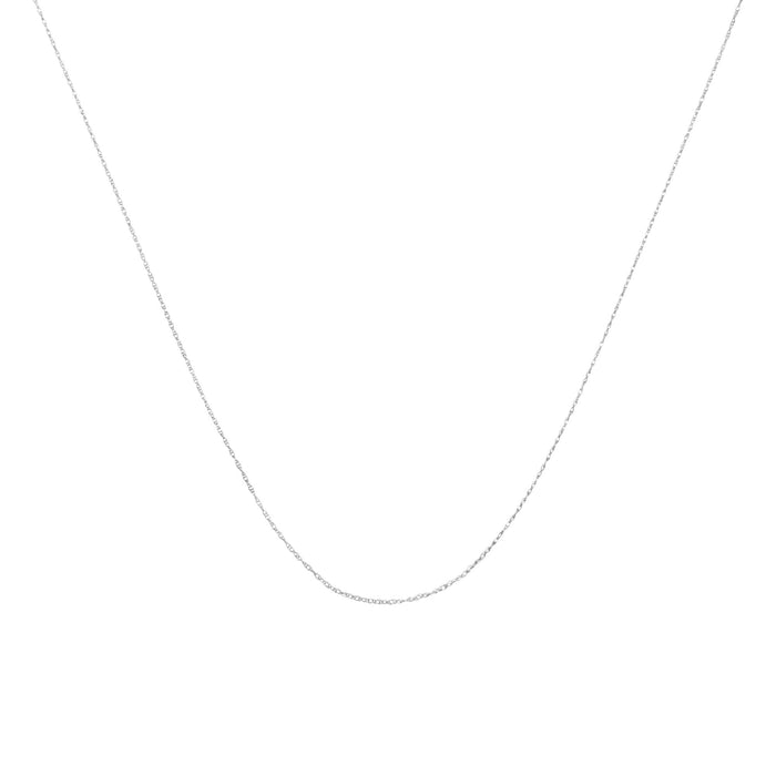 10K Gold 0.5 mm Slender & Dainty Fine Rope Chain Necklace