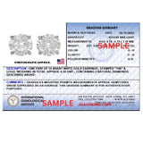 IGI Certified 14K White Gold 1.0 cttw 4-Prong Set Brilliant Round-Cut Solitaire Diamond Push Back Stud Earrings (G-H Color, I1-I2 Clarity)-4 thumbnail 5