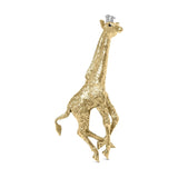 18K Yellow Gold Diamond Accent and Blue Sapphire Giraffe Pin Brooch (G-H Color, VS2-SI1 Clarity)-0 thumbnail 1