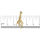 18K Yellow Gold Diamond Accent and Blue Sapphire Giraffe Pin Brooch (G-H Color, VS2-SI1 Clarity)-3 thumbnail 4