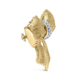 18K Yellow Gold and 3/5 Cttw Diamond Bow Pin Brooch (G-H Color, VS1-VS2 Clarity)-2 thumbnail 3
