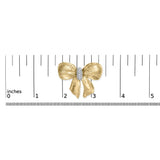 18K Yellow Gold and 3/5 Cttw Diamond Bow Pin Brooch (G-H Color, VS1-VS2 Clarity)-3 thumbnail 4