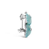 18K White Gold Blue Mother of Pearl and Diamond Accent Butterfly Pin Brooch (F-G Color, VS1-VS2 Clarity)-3 thumbnail 4