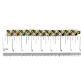 18K Yellow Gold 3 1/4 Cttw Diamond and Green Enamel Gold Textured Bracelet (G-H Color, VS1-VS2 Clarity) - 7